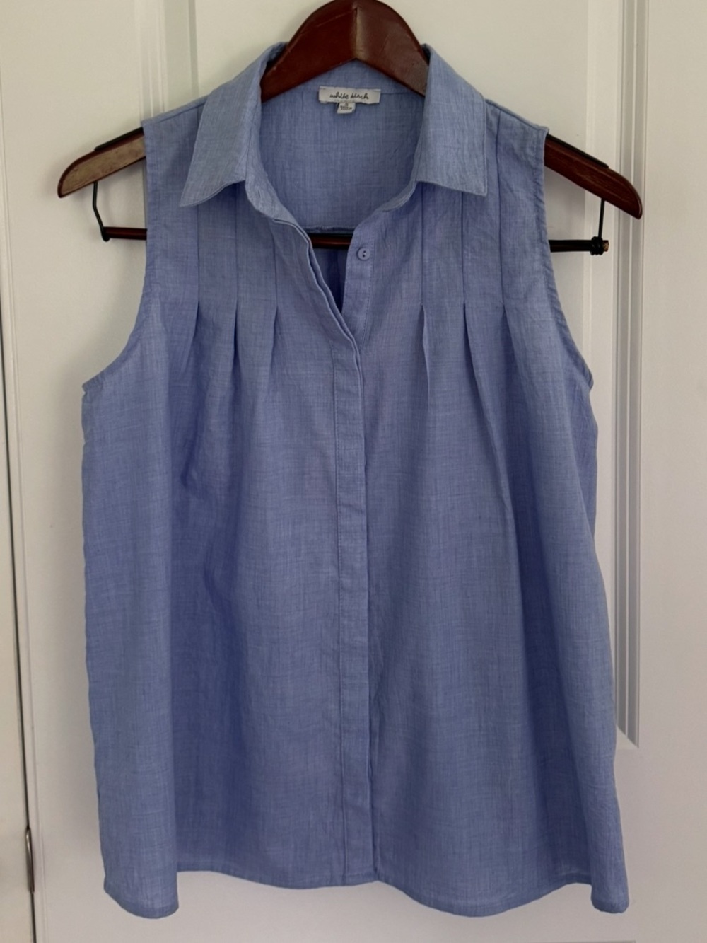 White Birch Pleated Sleeveless Top